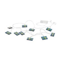 LED-kette Schwedischen Flaggen