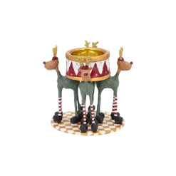 Rudolf The Drummers Kerzenhalter F/Blockkerzen